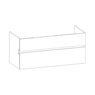 SCALIDO-Waschtisch-Unterschrank z Konsolenplatte 1200x540x510mm 2 Auszüge Farbvar. W/X/N – Bild 2