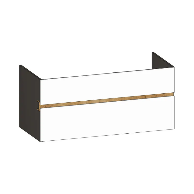 SCALIDO-Waschtisch-Unterschrank z Konsolenplatte 1200x540x510mm 2 Auszüge Farbvar. W/X/S