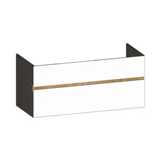 SCALIDO-Waschtisch-Unterschrank z Konsolenplatte 1200x540x510mm 2 Auszüge Farbvar. W/X/S