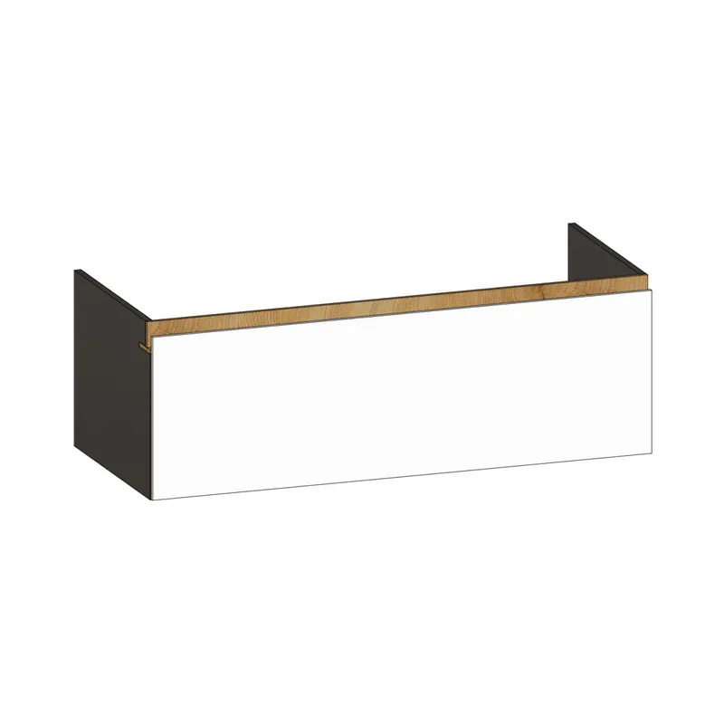 SCALIDO-Waschtisch-Unterschrank z Konsolenplatte 1200x410x510mm 1 Auszug Farbvar. W/X/S