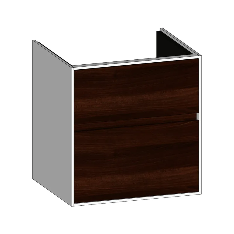 SCALIDO-Waschtisch-Unterschrank zu Waschtisch Wand 550 520x560x440mm 2 Auszüge Farbvar. E/W/E