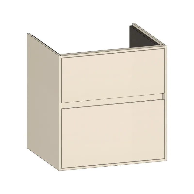SCALIDO-Waschtisch-Unterschrank zu Waschtisch Wand 550 520x560x440mm 2 Auszüge Farbvar. K/K/K