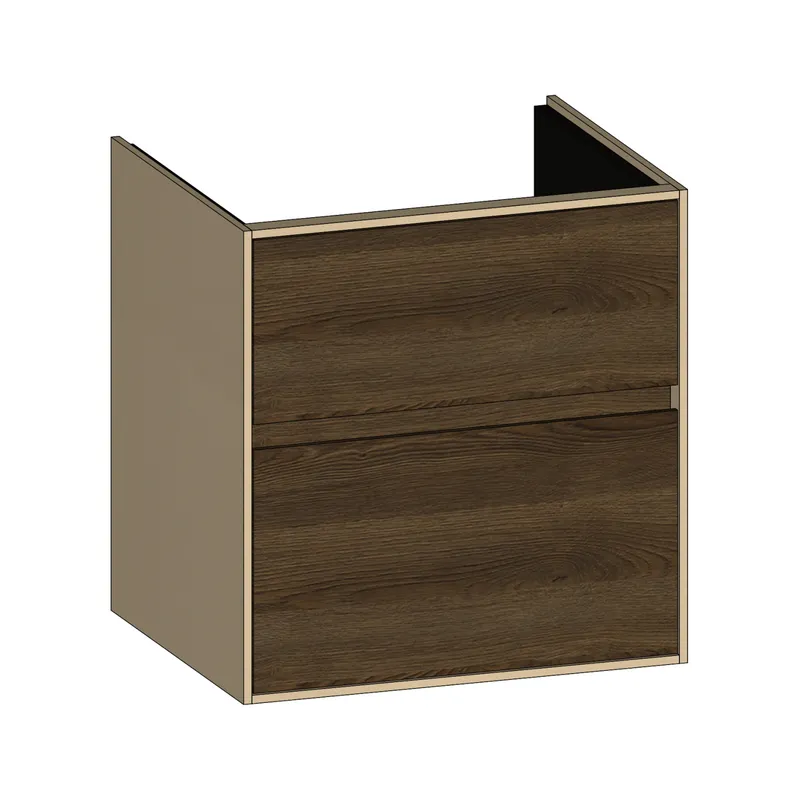 SCALIDO-Waschtisch-Unterschrank zu Waschtisch Wand 550 520x560x440mm 2 Auszüge Farbvar. N/K/N