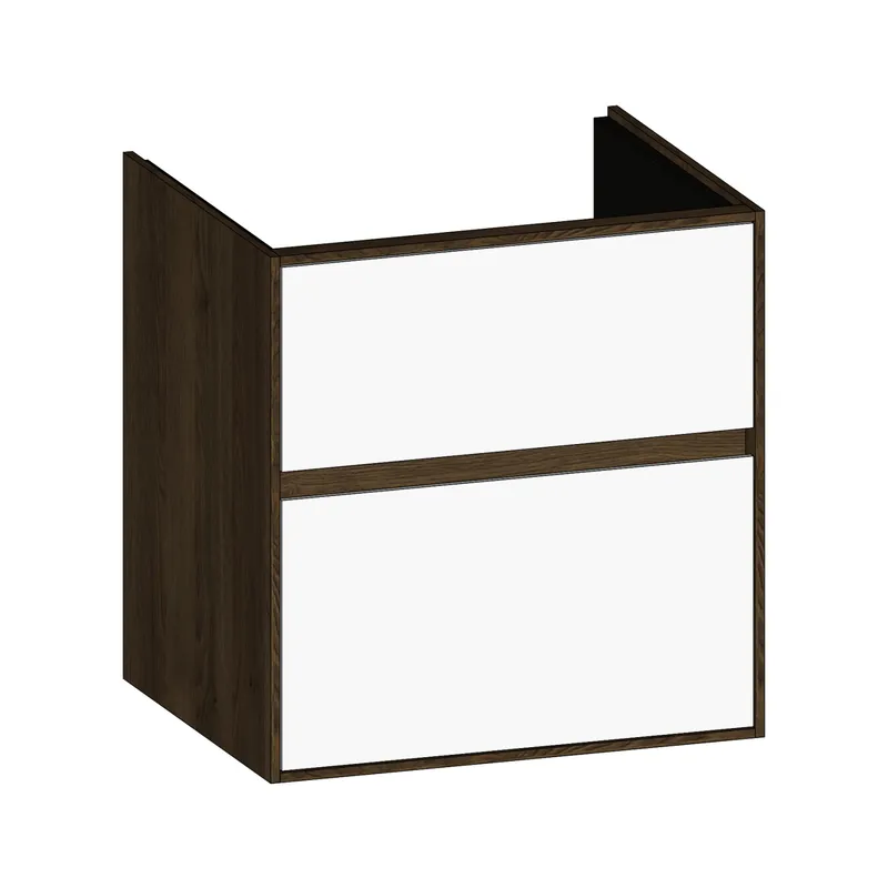 SCALIDO-Waschtisch-Unterschrank zu Waschtisch Wand 550 520x560x440mm 2 Auszüge Farbvar. W/N/N
