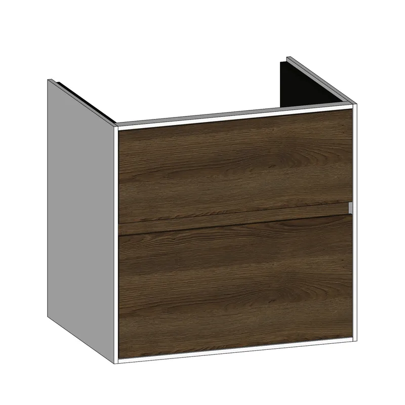 SCALIDO-Waschtisch-Unterschrank zu Waschtisch Wand 600 570x560x460mm 2 Auszüge Farbvar. N/W/N