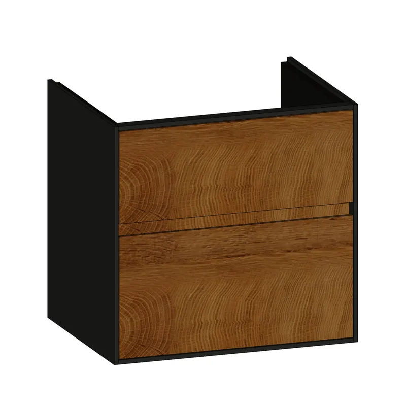 SCALIDO-Waschtisch-Unterschrank zu Waschtisch Wand 600 570x560x460mm 2 Auszüge Farbvar. S/A/S