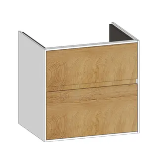 SCALIDO-Waschtisch-Unterschrank zu Waschtisch Wand 600 570x560x460mm 2 Auszüge Farbvar. S/W/S