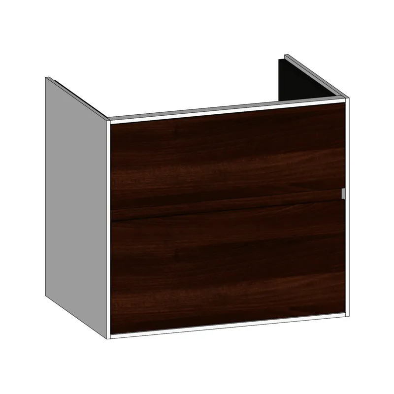 SCALIDO-Waschtisch-Unterschrank zu Waschtisch Wand 650 620x560x460mm 2 Auszüge Farbvar. E/W/E