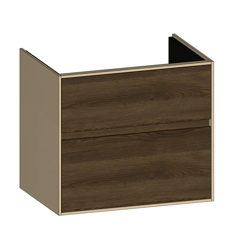 SCALIDO-Waschtisch-Unterschrank zu Waschtisch Wand 650 620x560x460mm 2 Auszüge Farbvar. N/K/N