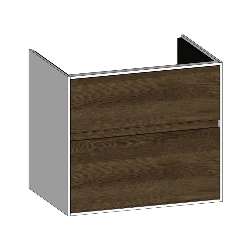 SCALIDO-Waschtisch-Unterschrank zu Waschtisch Wand 650 620x560x460mm 2 Auszüge Farbvar. N/W/N