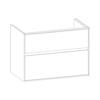 SCALIDO-Waschtisch-Unterschrank zu Waschtisch Wand 800 770x560x460mm 2 Auszüge Farbvar. A/A/A – Bild 2