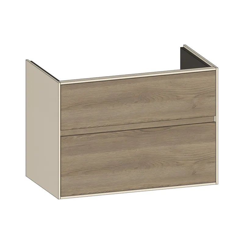SCALIDO-Waschtisch-Unterschrank zu Waschtisch Wand 800 770x560x460mm 2 Auszüge Farbvar. N/K/N