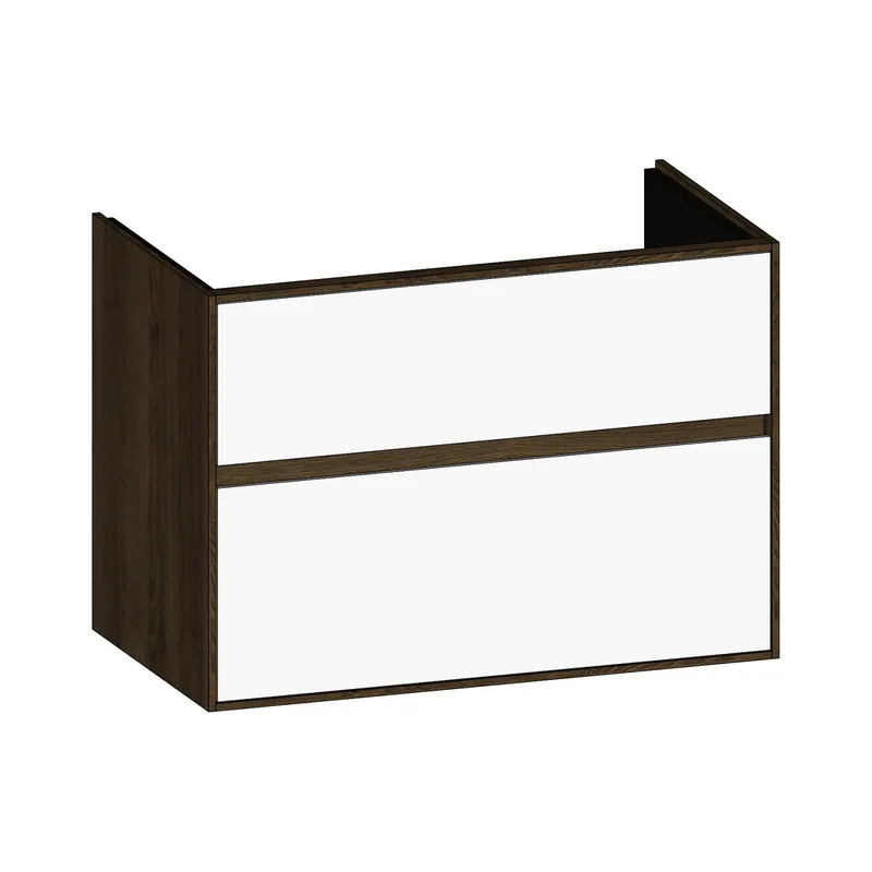 SCALIDO-Waschtisch-Unterschrank zu Waschtisch Wand 800 770x560x460mm 2 Auszüge Farbvar. W/N/N