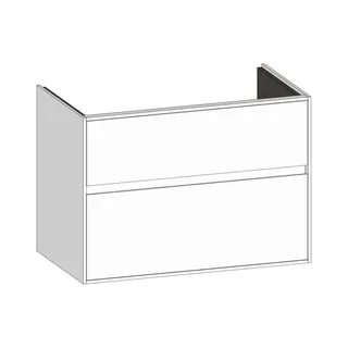 SCALIDO-Waschtisch-Unterschrank zu Waschtisch Wand 800 770x560x460mm 2 Auszüge Farbvar. W/W/W