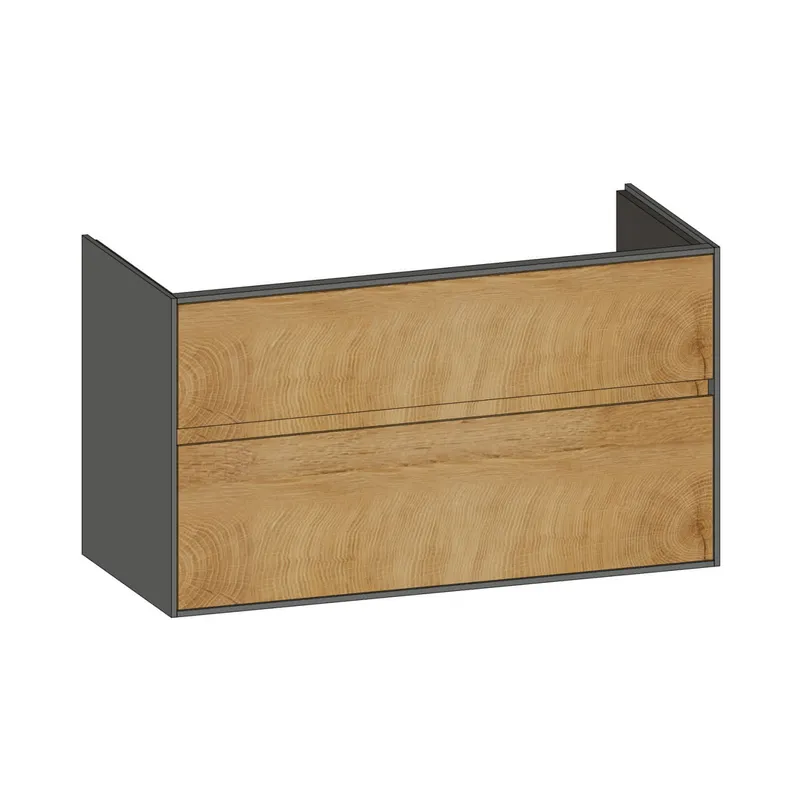 SCALIDO-Waschtisch-Unterschrank zu Waschtisch Wand 1000 970x560x460mm 2 Auszüge Farbvar. S/A/S