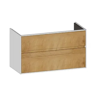 SCALIDO-Waschtisch-Unterschrank zu Waschtisch Wand 1000 970x560x460mm 2 Auszüge Farbvar. S/W/S