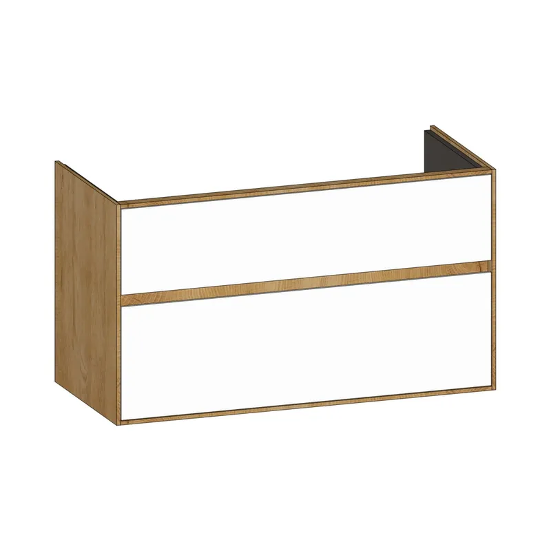 SCALIDO-Waschtisch-Unterschrank zu Waschtisch Wand 1000 970x560x460mm 2 Auszüge Farbvar. W/S/S