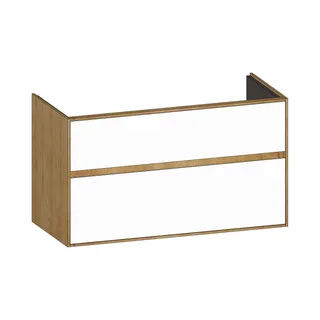 SCALIDO-Waschtisch-Unterschrank zu Waschtisch Wand 1000 970x560x460mm 2 Auszüge Farbvar. W/S/S