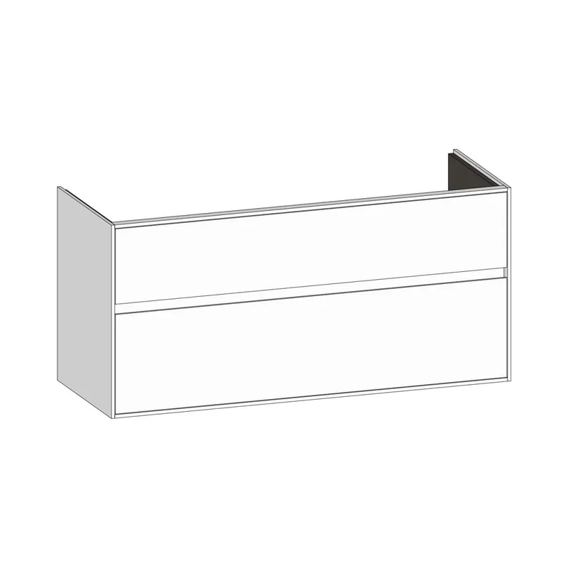 SCALIDO-Waschtisch-Unterschrank zu Waschtisch Wand 1200 1170x560x460mm 2 Auszüge Farbvar. W/W/W