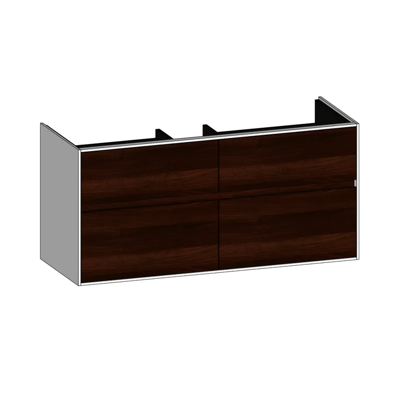 SCALIDO-Waschtisch-Unterschrank zu Waschtisch Wand 1200 1170x560x460mm 4 Auszüge Farbvar. E/W/E