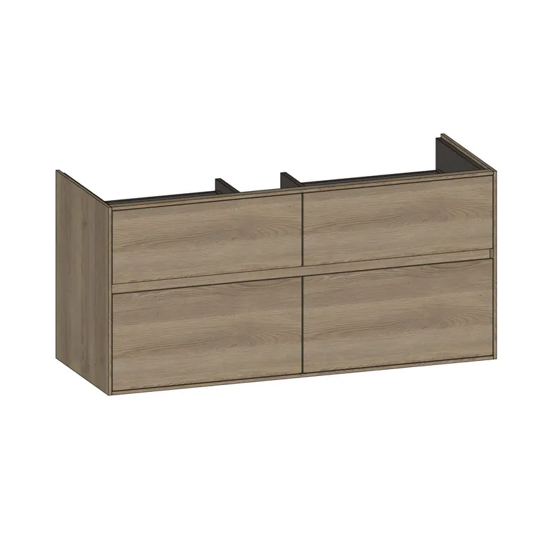 SCALIDO-Waschtisch-Unterschrank zu Waschtisch Wand 1200 1170x560x460mm 4 Auszüge Farbvar. N/N/N