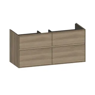 SCALIDO-Waschtisch-Unterschrank zu Waschtisch Wand 1200 1170x560x460mm 4 Auszüge Farbvar. N/N/N