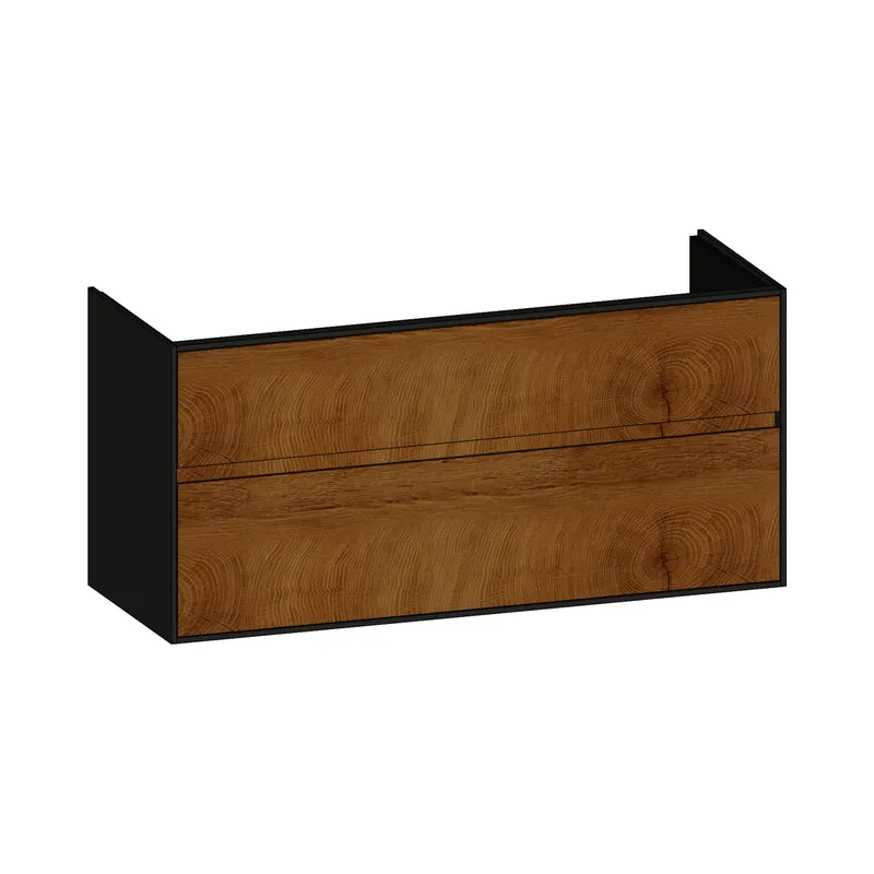 SCALIDO-Waschtisch-Unterschrank zu Waschtisch Wand 1200 mm Ablage 1170x560x460mm 2 Auszüge S/A/S