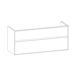 SCALIDO-Waschtisch-Unterschrank zu Waschtisch Wand 1300 1270x560x460mm 2 Auszüge Farbvar. K/K/K – Bild 2