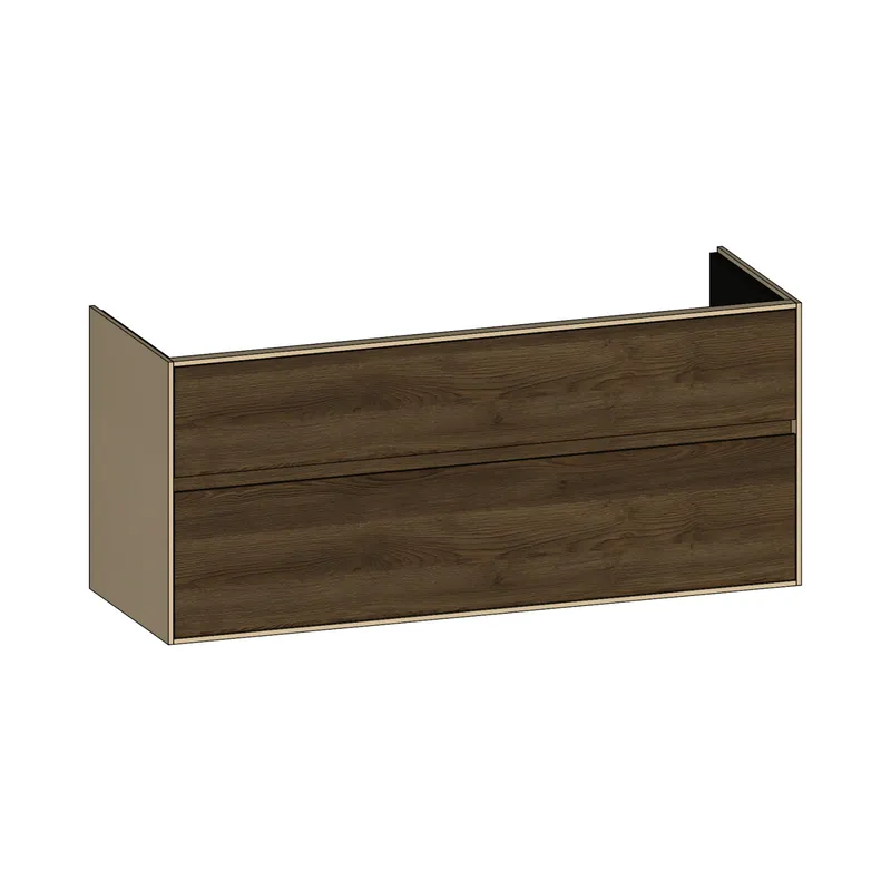 SCALIDO-Waschtisch-Unterschrank zu Waschtisch Wand 1300 1270x560x460mm 2 Auszüge Farbvar. N/K/N