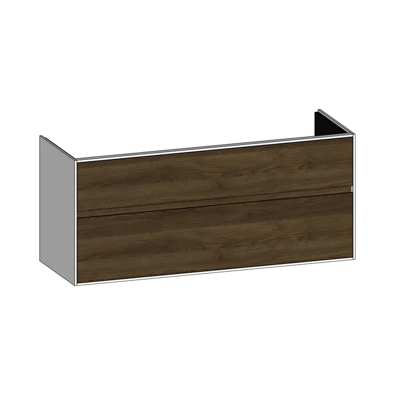 SCALIDO-Waschtisch-Unterschrank zu Waschtisch Wand 1300 1270x560x460mm 2 Auszüge Farbvar. N/W/N