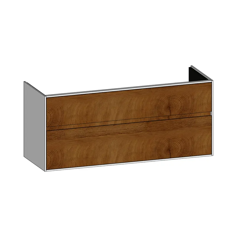 SCALIDO-Waschtisch-Unterschrank zu Waschtisch Wand 1300 1270x560x460mm 2 Auszüge Farbvar. S/W/S