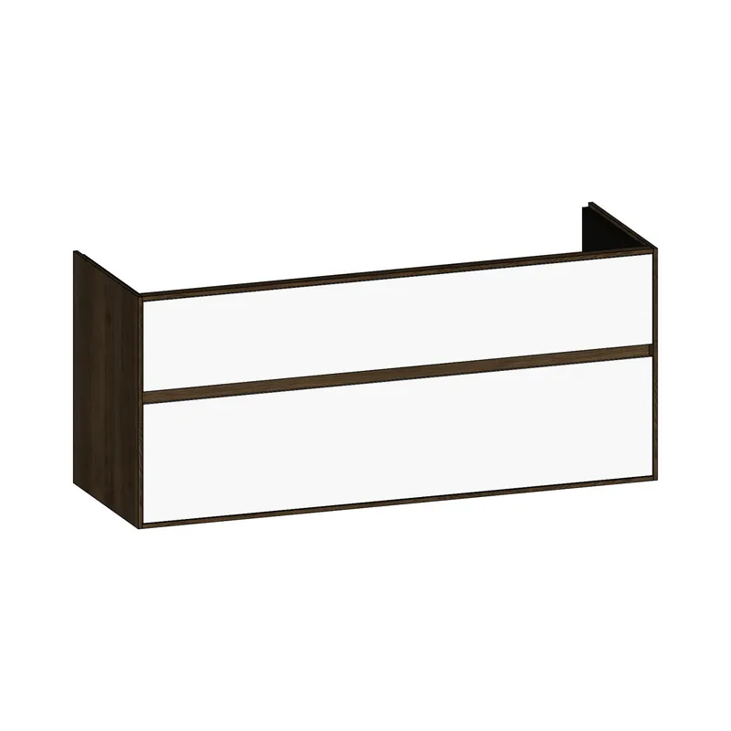SCALIDO-Waschtisch-Unterschrank zu Waschtisch Wand 1300 1270x560x460mm 2 Auszüge Farbvar. W/N/N