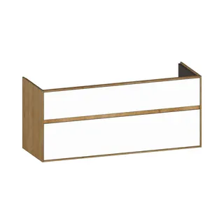 SCALIDO-Waschtisch-Unterschrank zu Waschtisch Wand 1300 1270x560x460mm 2 Auszüge Farbvar. W/S/S