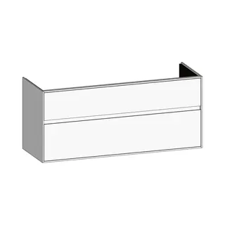 SCALIDO-Waschtisch-Unterschrank zu Waschtisch Wand 1300 1270x560x460mm 2 Auszüge Farbvar. W/W/W
