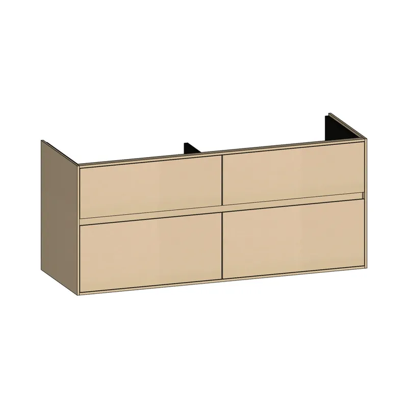 SCALIDO-Waschtisch-Unterschrank zu Waschtisch Wand 1300 1270x560x460mm 4 Auszüge Farbvar. K/K/K