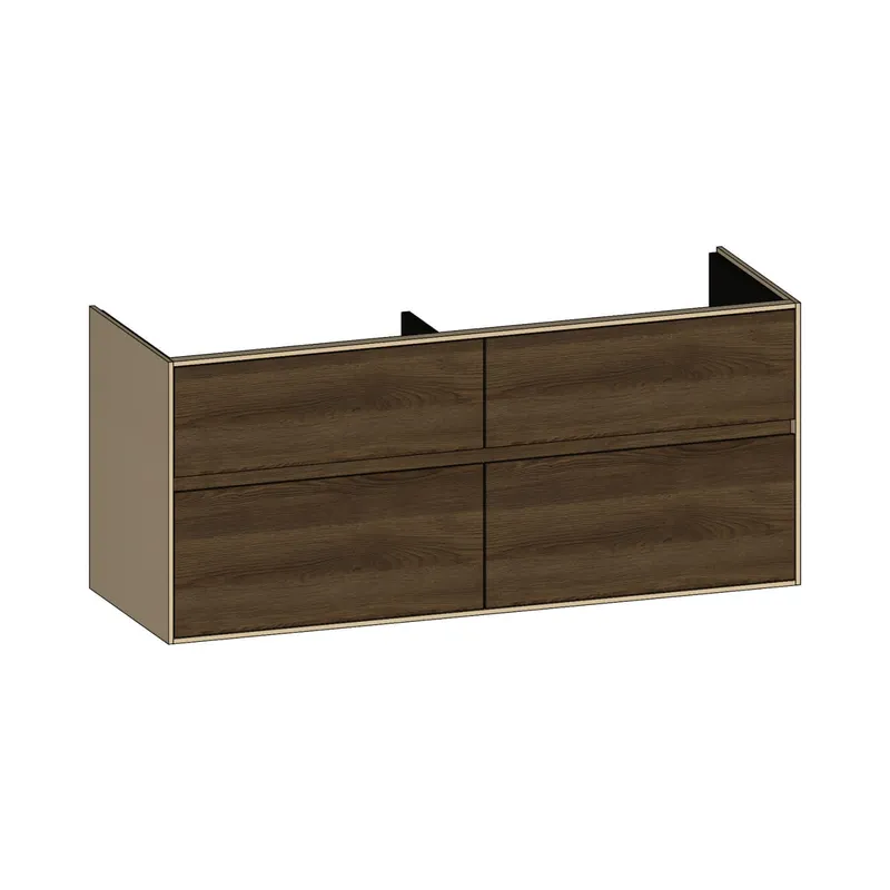 SCALIDO-Waschtisch-Unterschrank zu Waschtisch Wand 1300 1270x560x460mm 4 Auszüge Farbvar. N/K/N