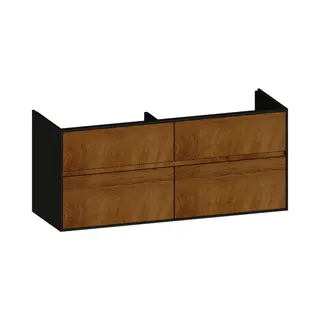 SCALIDO-Waschtisch-Unterschrank zu Waschtisch Wand 1300 1270x560x460mm 4 Auszüge Farbvar. S/A/S