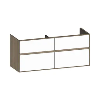 SCALIDO-Waschtisch-Unterschrank zu Waschtisch Wand 1300 1270x560x460mm 4 Auszüge Farbvar. W/N/N