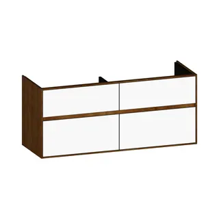 SCALIDO-Waschtisch-Unterschrank zu Waschtisch Wand 1300 1270x560x460mm 4 Auszüge Farbvar. W/S/S