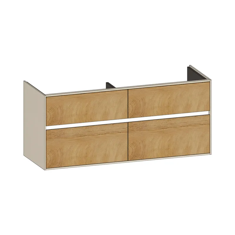 SCALIDO-Waschtisch-Unterschrank zu Waschtisch Wand 1300 1270x560x460mm 4 Auszüge Farbvar. Sond.
