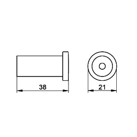 SCALIDO-Handtuchhaken Design rund Ausladung 38mm verchromt – Bild 2