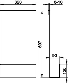 SCALIDO-Duschablage einhängbar aus Metall 320x597x90mm weiß – Bild 2