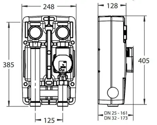 LK Pumpengruppe C/C 125 Wilo ungem. DN25 LK861 HydronicGroup c/c 125 DN25 – Bild 2