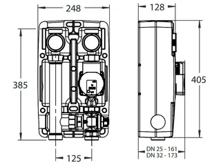 LK 864 Pumpengruppe DN25 45-60 Grad C G1/2 x Rp1 x G1/2 – Bild 2
