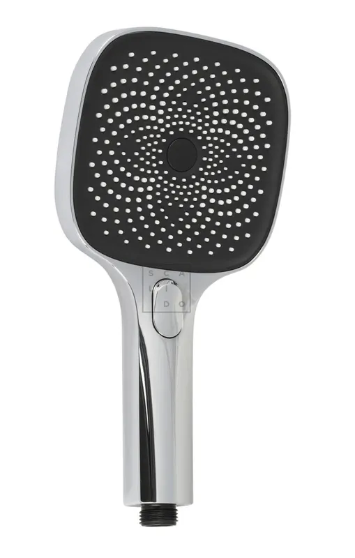 SCALIDO-Handbrause D3 eckig 3-strahlig 130mm m easy-tap, Feinregenstrahl verchr