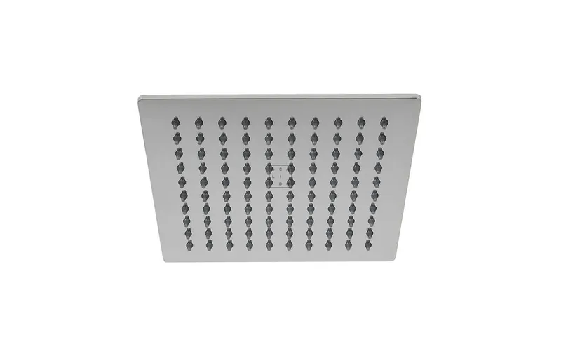 SCALIDO-Kopfbrause eckig 200x200mm DN 15 mit Antikalknoppen Edelstahl poliert