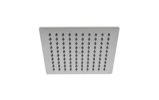 SCALIDO-Kopfbrause eckig 200x200mm DN 15 mit Antikalknoppen Edelstahl poliert