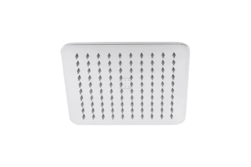 SCALIDO-Kopfbrause softedge 200x200mm DN 15 m Antikalknoppen Edelstahl poliert