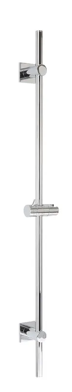SCALIDO-Wandstange Vario rund 950mm lang mit Halter, Rosette eckig Messing verchr