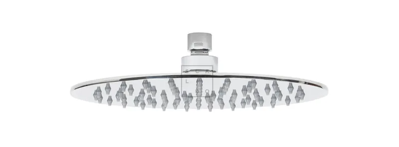 SCALIDO-Kopfbrause rund 250mm DN 15 mit Antikalknoppen Edelstahl poliert